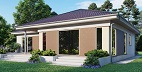 Une maison préfabriquée pas cher avec des caractéristiques modernes et efficaces.