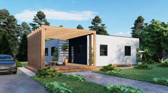 Construisez votre avenir avec cette maison préfabriquée moderne et écologique.
