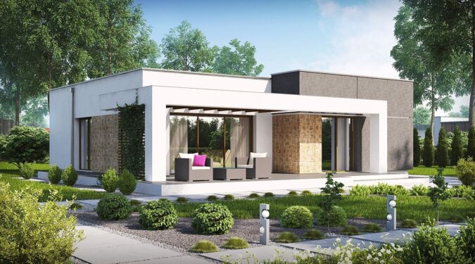 Une maison préfabriquée moderne avec des finitions élégantes et durables.