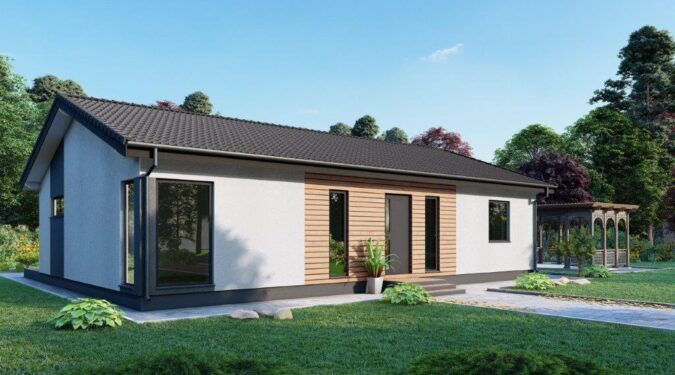 Une maison préfabriquée moderne conçue pour répondre aux besoins des familles actives.