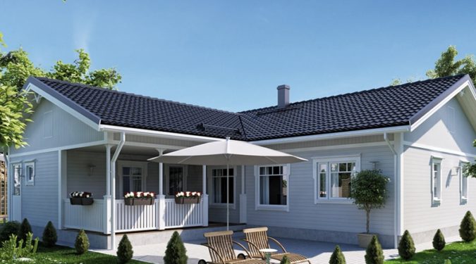 Une maison préfabriquée moderne avec un design raffiné et pratique.