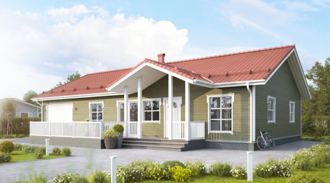Une maison préfabriquée moderne conçue pour les besoins des familles modernes.