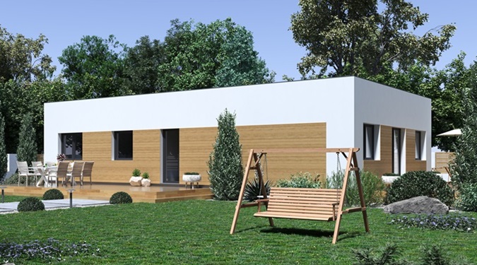 Une maison préfabriquée moderne idéale pour une construction rapide et esthétique.